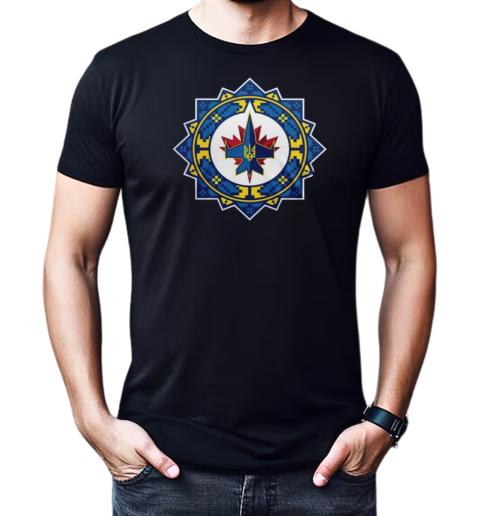 Winnipeg Jets Ukrainian Heritage Night 2025 T-Shirt Classic Men's T-shirt